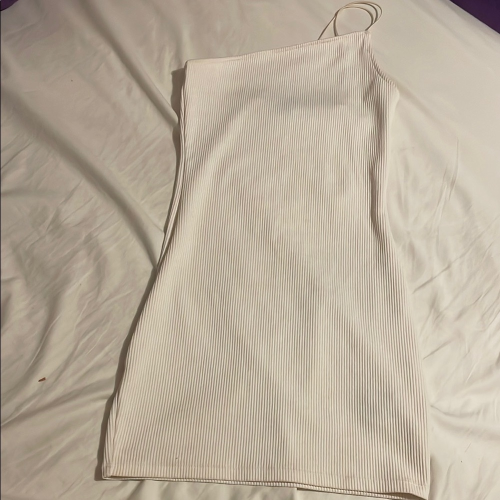 Elegant White One-Shoulder Dress